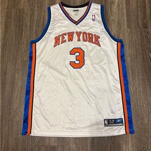 RARE MENS WHITE 52 VINTAGE REEBOK STEPHON MARBURY NEW YORK KNICKS JERSEY NWOT